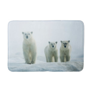 Tapis De Bain Animaux de bébés cutest Trois jeunes ours polair