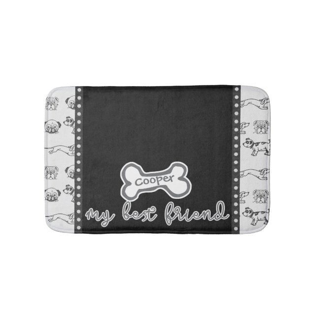 Tapis De Bain Animaux de compagnie en petits caricatures (Devant)