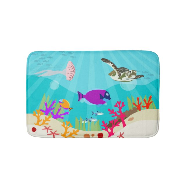 Tapis De Bain Animaux marins colorés Enfants (Devant)
