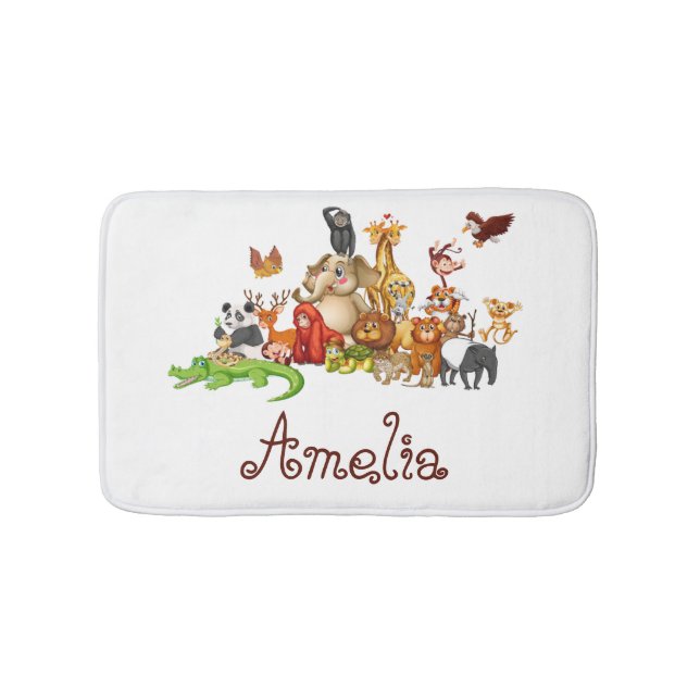 Tapis De Bain Animaux personnalisés de l'enfant (Devant)