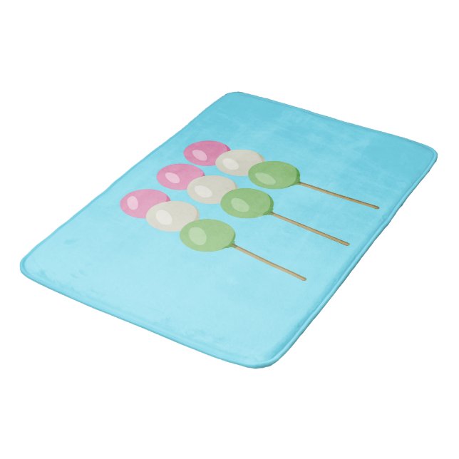 Tapis De Bain Anime Blue Pastel Dango Mat de bain (Angle)