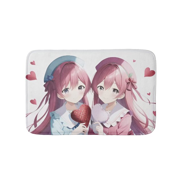 Tapis De Bain Anime coeur Saint Valentin (Devant)
