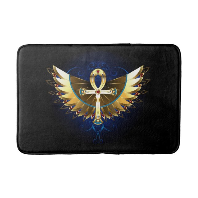 Tapis De Bain Ankh or avec ailes (Devant)