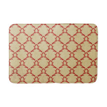 Tapis de bain Antler en bois rouge et beige