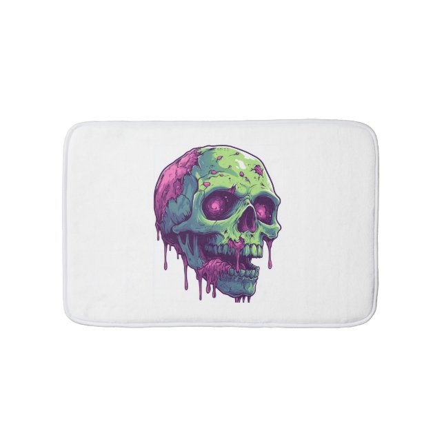 Tapis De Bain Apocalypse du crâne Zombie (Devant)