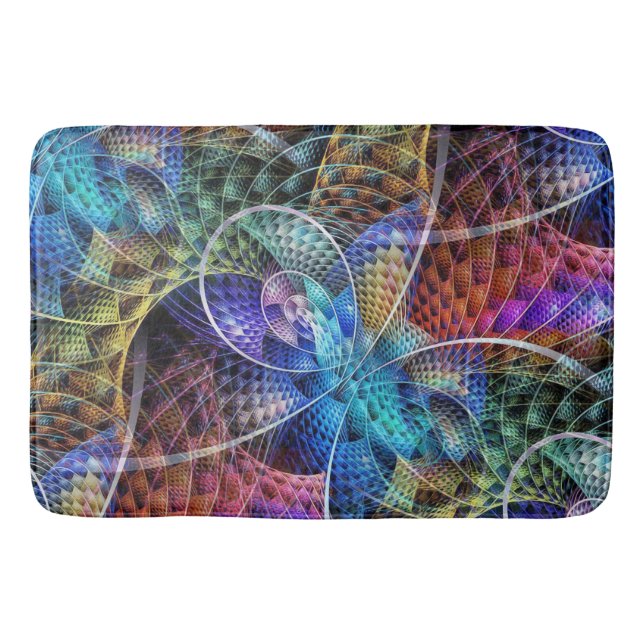 Tapis De Bain Apophyse Abstraite Fractale X + vos idées (Devant)