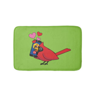 Tapis De Bain Appels d'accouplement Cardinal Bird Love