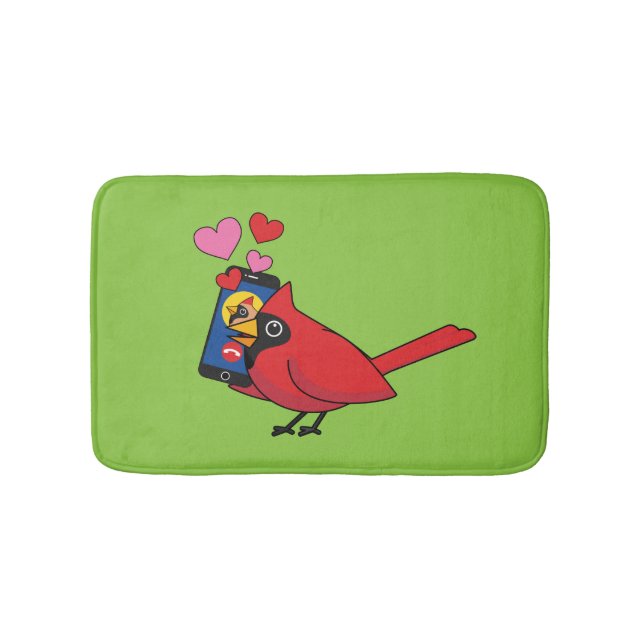 Tapis De Bain Appels d'accouplement Cardinal Bird Love (Devant)