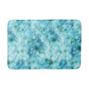 Tapis De Bain Aqua Blue Green Abstrait