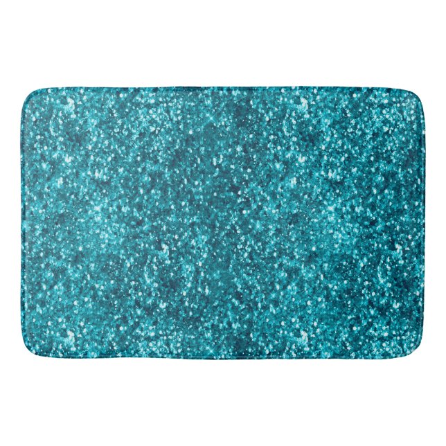 Tapis De Bain Aqua Gold Glitzy Parties scintillant (inspirée de  (Devant)
