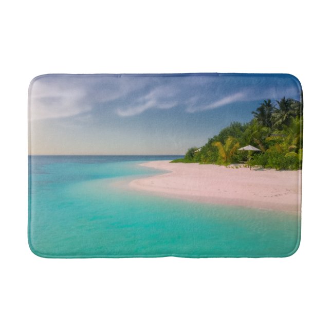 Tapis De Bain Aquamarine Ocean Tropical Beach Scenic (Devant)
