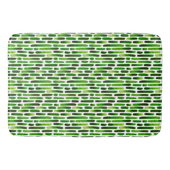 Tapis De Bain Aquarelle 091121 - Vert Grassy Toné (Devant)