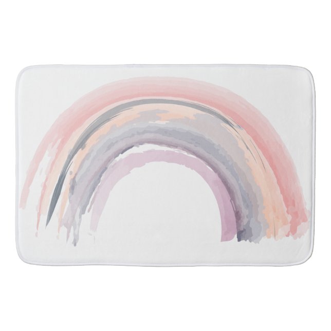 Tapis De Bain Aquarelle Arc-en-ciel Couleur Muté Boho Chic Douch (Devant)