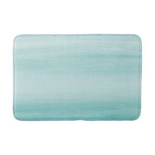 Tapis De Bain Aquarelle bleu Aqua Abstrait #2