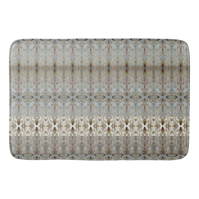 Tapis De Bain Aquarelle bleu gris Mat (Devant)