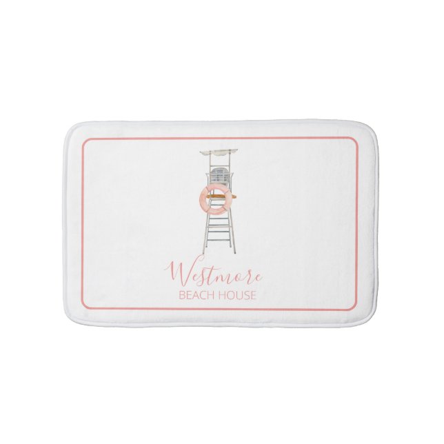 Tapis De Bain Aquarelle Chaise de garde-vie (Devant)