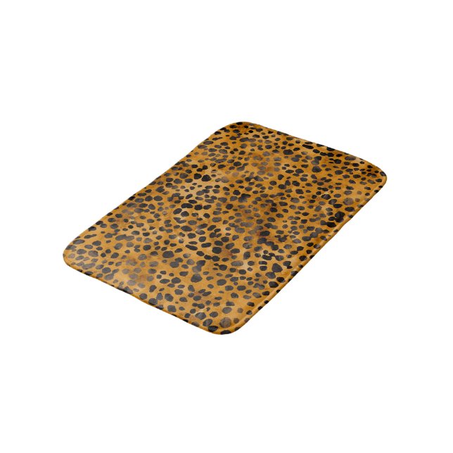 Tapis De Bain Aquarelle Cheetah Print (Angle)