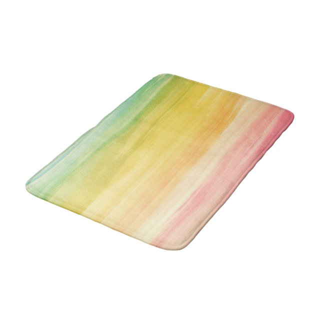 Tapis De Bain Aquarelle colorée Brosses (Angle)