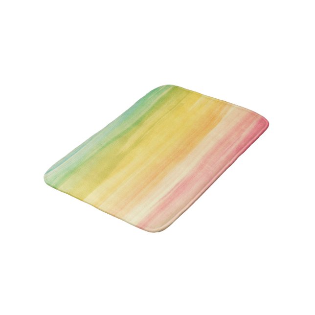 Tapis De Bain Aquarelle colorée Brosses (Angle)