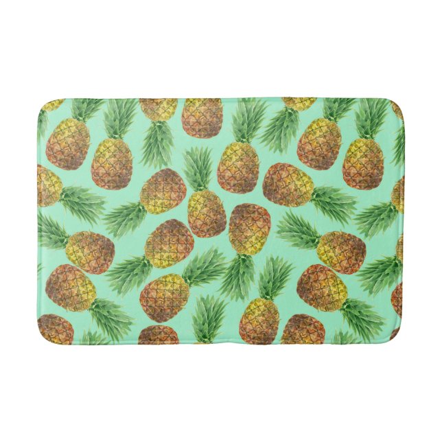 Tapis De Bain Aquarelle d'ananas 2 (Devant)