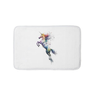 Tapis De Bain Aquarelle de couleur arc-en-ciel Abstraite d'une l