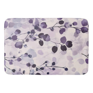 Tapis De Bain Aquarelle de lavande Eucalyptus Floral