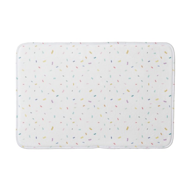 Tapis De Bain Aquarelle douce Motif Confetti (Devant)