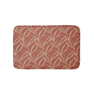 Tapis De Bain Aquarelle en terre cuite Boho