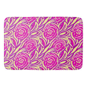 Tapis De Bain Aquarelle florale de Boho brillant