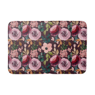Tapis De Bain Aquarelle Florale Surface Motif-Fashion colorée