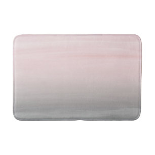Tapis De Bain Aquarelle grise rougeâtre Abstraite #4
