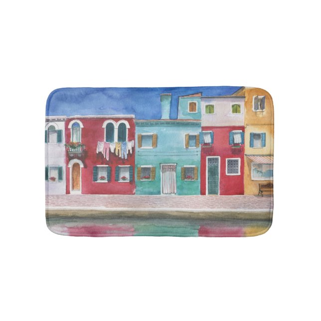 Tapis De Bain Aquarelle Italie : Main tirée (Devant)