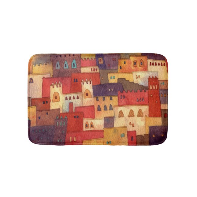 Tapis De Bain Aquarelle Maroc (Devant)