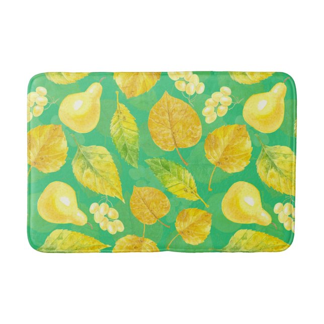 Tapis De Bain Aquarelle motif d'automne (Devant)