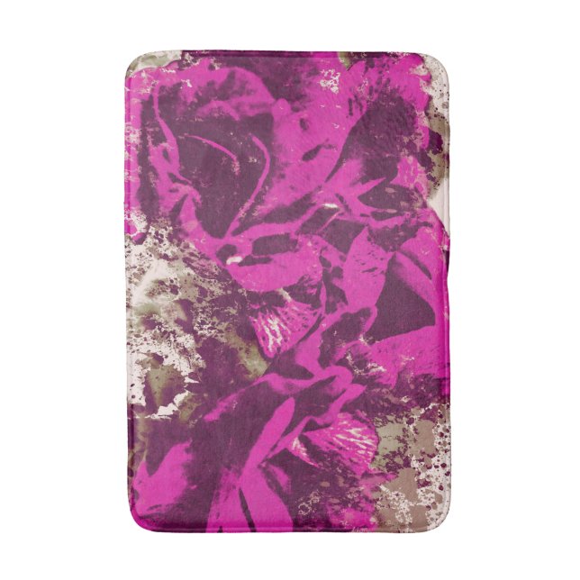 Tapis De Bain Aquarelle Rose violet (Devant (Vertical))