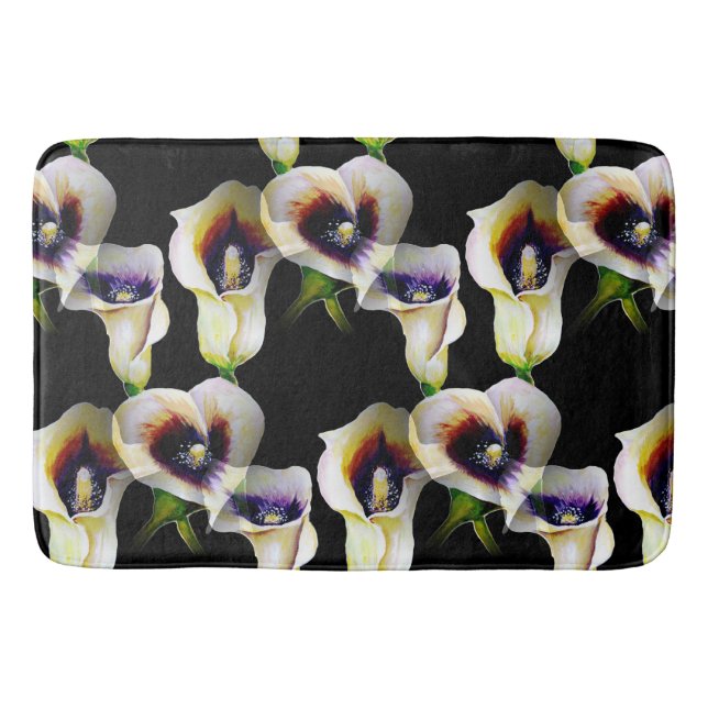 Tapis De Bain Aquarelle Sublime Arum Calla Lilies (Devant)