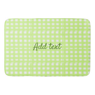 Tapis De Bain Aquarelle vert plaid ginham personnalisé ajouter t