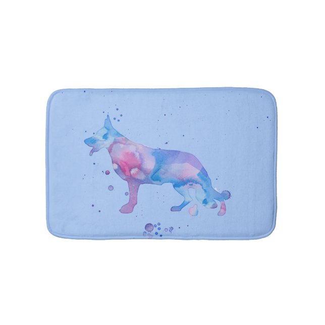 Tapis De Bain Aquarelles de Berger Allemand (Devant)