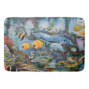 Tapis de bain aquatique de la vie