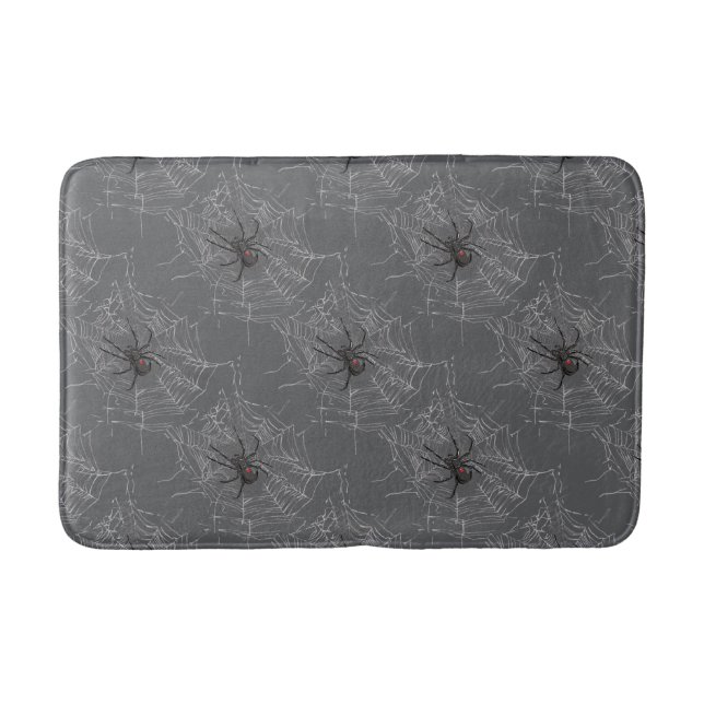 Tapis De Bain Araignée Noire Et Araignée De Toile D'Araignée (Devant)