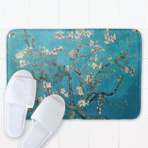 Tapis De Bain Arbre aux amandes en fleurs par Vincent van Gogh