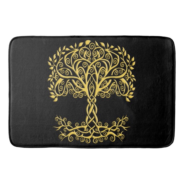 Tapis De Bain Arbre Celtique Jaune (Devant)