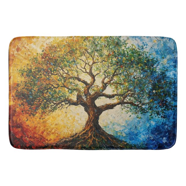 Tapis De Bain Arbre de connaissances - Peinture à l'huile (Devant)