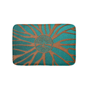 Tapis De Bain Arbre de la vie - Yggdrasil - cuir de relief de