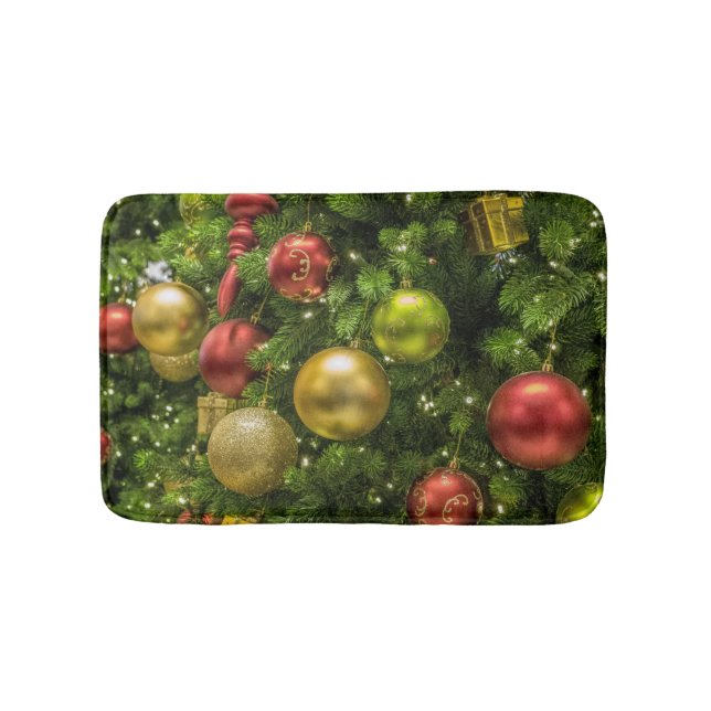 Tapis De Bain Arbre de Noël décoré (Devant)