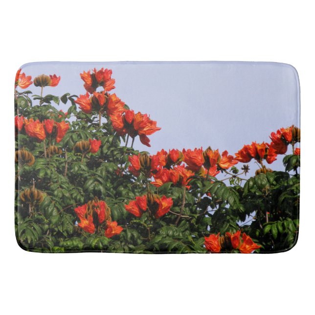 Tapis De Bain Arbre de tulipe africain botanique (Devant)