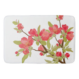 Tapis De Bain Arbre rose Fleurs de chaume