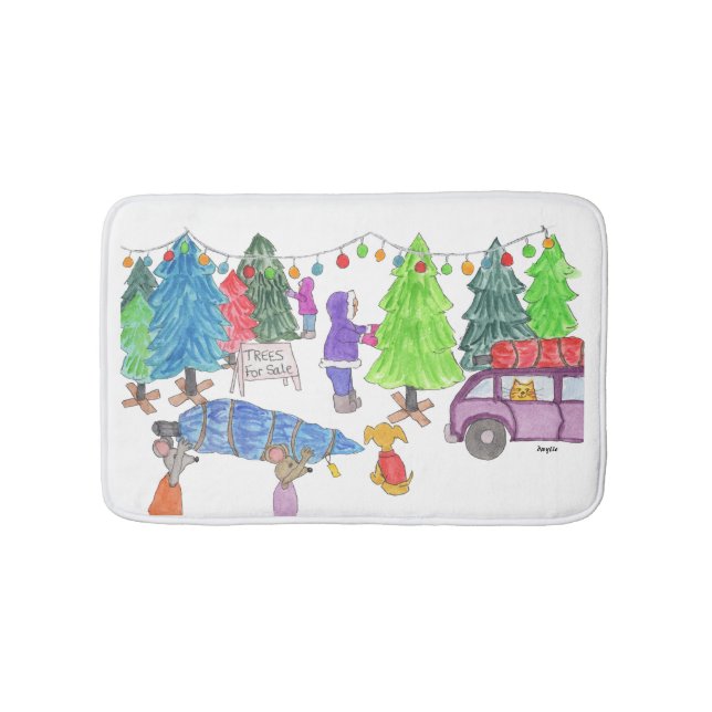 Tapis De Bain Arbres de Noël à vendre (Devant)