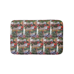TAPIS DE BAIN **ARBRES DE NOËL UNIQUES" NOËL