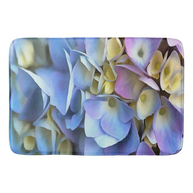 Tapis De Bain Arbuste bleu Hydrangea Arbuste Artistique Bossom (Devant)